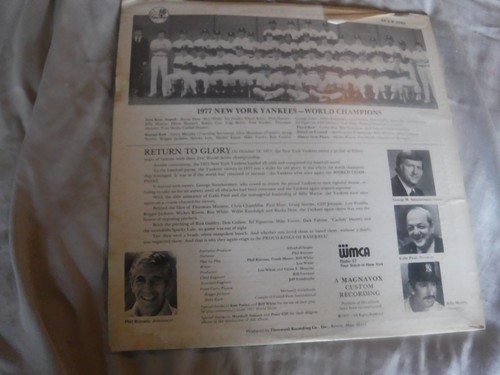 NEW YORK YANKEES Return To Glory Vinyl LP 1977 World Champions EX Condition - 第 4/4 張圖片
