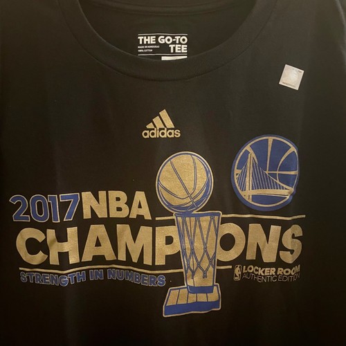2017 Adidas NBA Golden State Warriors Champions Locker Room Black T-Shirt - Picture 2 of 3
