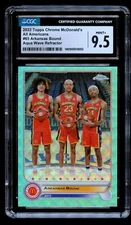Arkansas Bound #65 Topps 2022 Chrome McDonald's Aqua Wave Refractor Card CGC 9.5