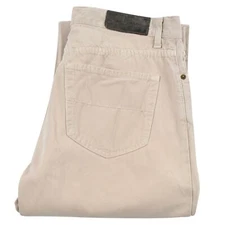 Gant Men's Denim Jeans Boot Cut Beige Cotton Pocket Button Zip Sz 35/34 Genuine