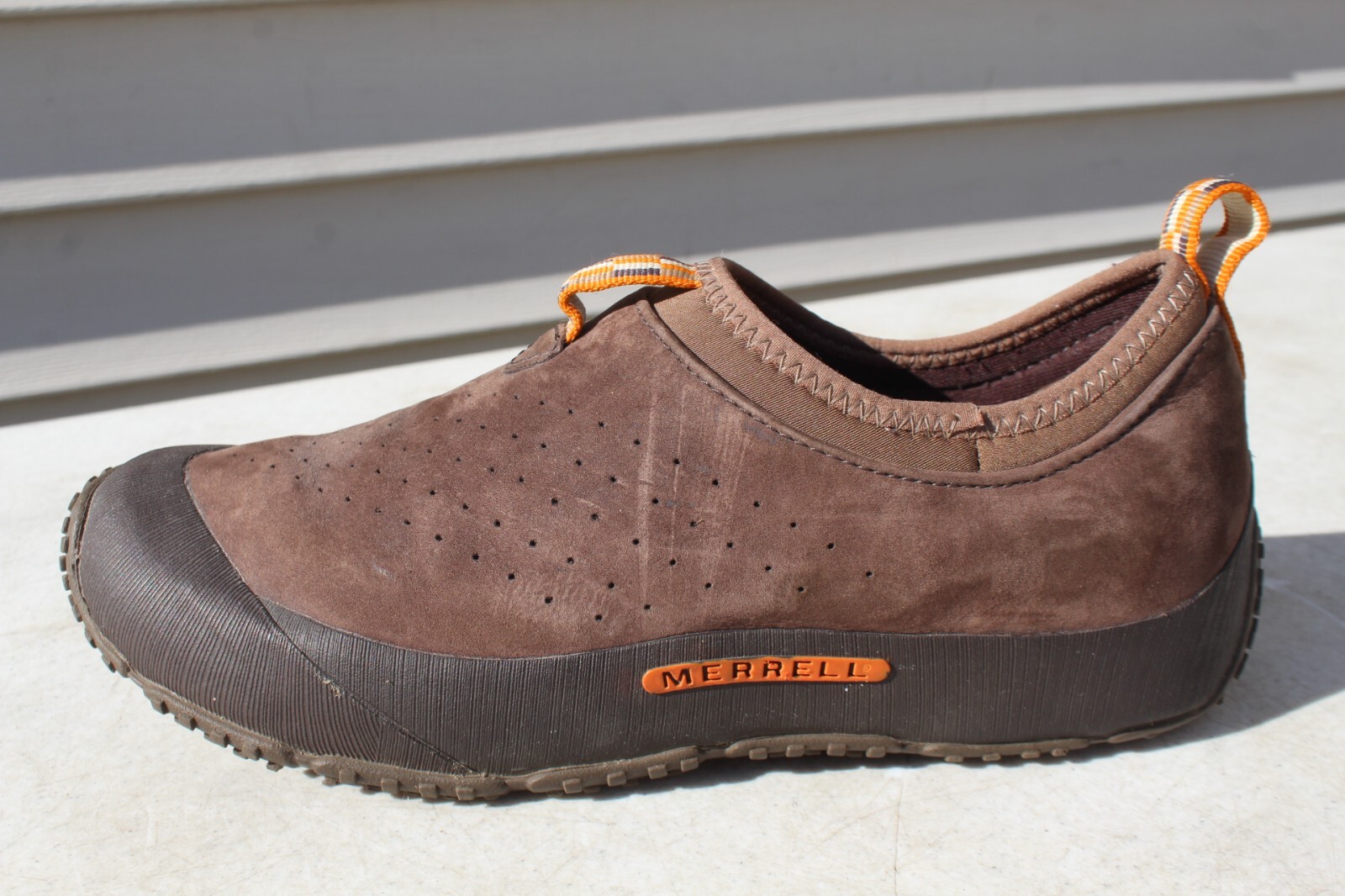 Merrell Improv Moc scarpe donna slip on comode scamosciate cioccolato taglia 9 5