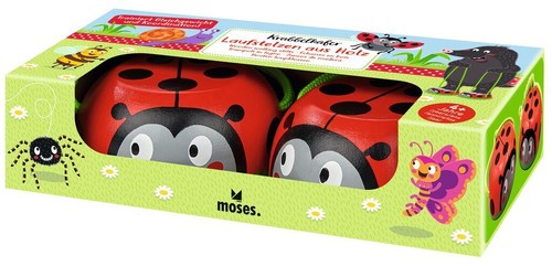 Krabbelkäfer Laufstelzen aus Holz, höhenverstellbare Kinderstelzen, Laufdollis - Bild 2 von 4