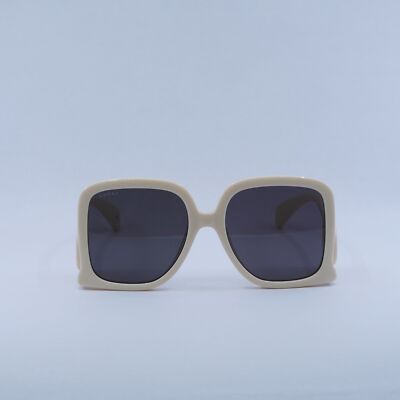 New GUCCI GG1326S 009 Ivory/Grey Mirror 58-19-140 Sunglasses
