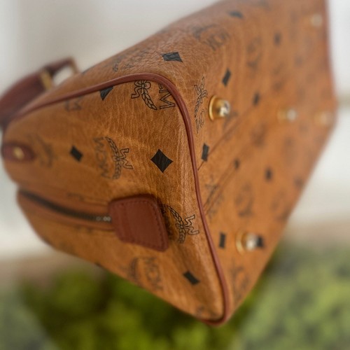 MCM Cognac Visetos Coated Canvas Mini Handbag - Picture 8 of 11