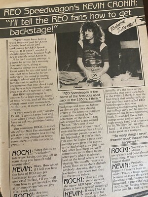REO Speedwagon, Full Page Vintage Clipping | eBay