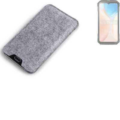 Filz Hülle für Doogee V30 Pro grau Sleeve Case Tasche Schutz Hülle