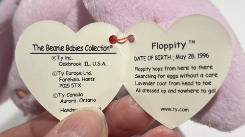 RARO Lote de 3 TY Hippity Hoppity Floppity Bunny con Etiquetas - ¡Para Pascua! - Imagen 12 de 16