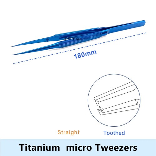 Ophthalmic Micro Tweezer Microscope Forceps Instrument Titanium Stainless Steel - Picture 18 of 35