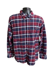 Original weatherproof vintage Men's Plaid Shirt - Red and Blue size XXL