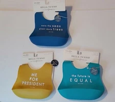 Bella Tunno Tots Silicone Pocket Baby Wonder Bib 【Lot of 3】