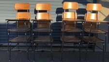 1 VTG Heywood Wakefield School Chair Childs MCM Stool Wood Metal USA (Read!!)