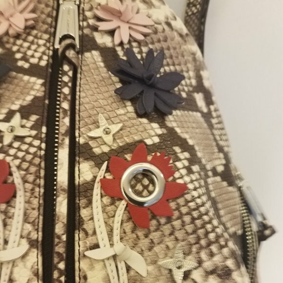 Rebecca Minkoff Snake Print Backpack with Silver Zippers rebecca minkoff julian backpack MULTI SNAKE | eBay main image 4