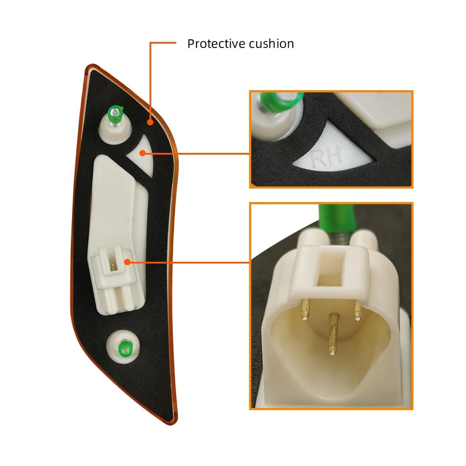 6 pares de luces LED de señal de giro lateral para guardabarros delantero para semirremolque Peterbilt 587 579 Foto 4 de 4