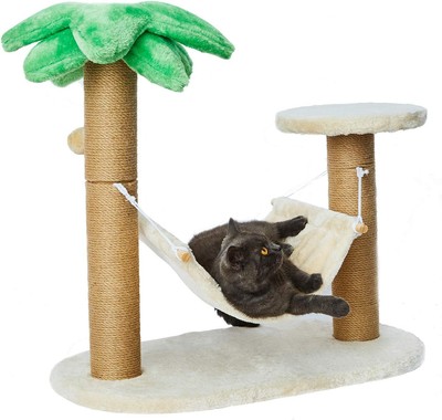 Small Cat Scratching Posts Kitty Coconut Palm Tree-Cat Scratch (Post &Hammock)