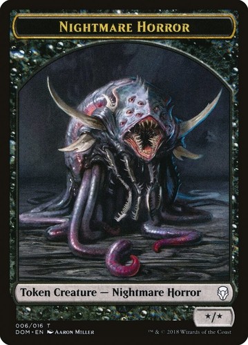 Nightmare Horror 1x TOKEN MtG ENGLISH Dominaria SP/NM | eBay