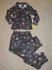 Boys NBA Small 4 Gray Logo Long Sleeve Pant Sports NBA Basketball Pajamas Set