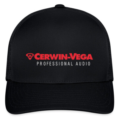 Cerwin Vega Professional Audio Black Hat Baseball Cap Size Adjustable S/M L/XL