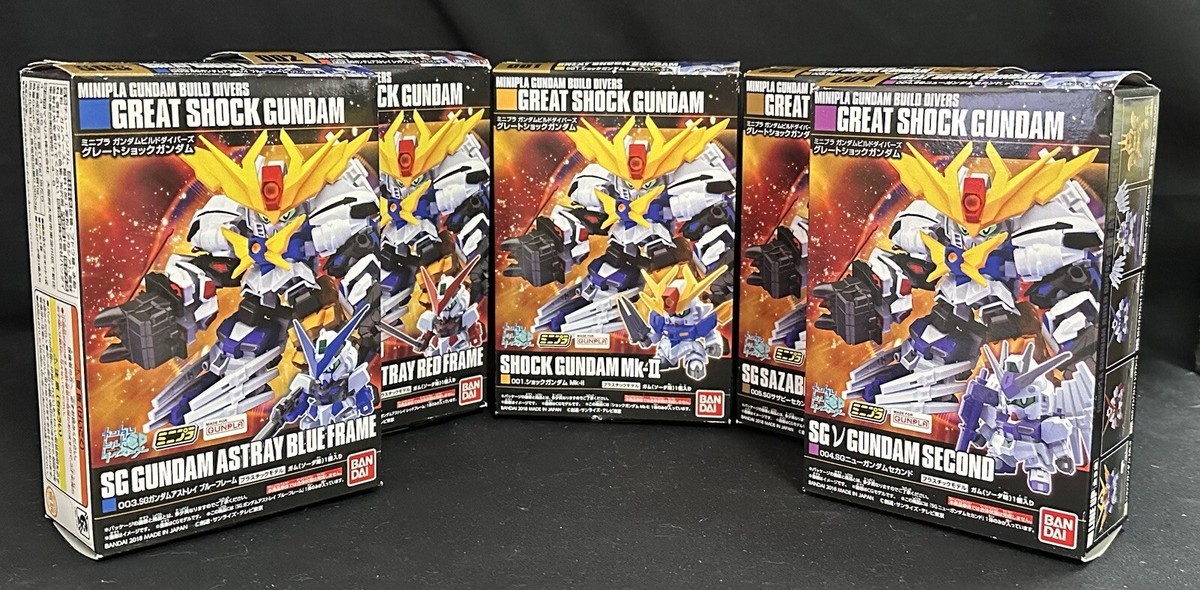 Gundam Build Divers Minipla Great Shock Gundam x5 Full Complete