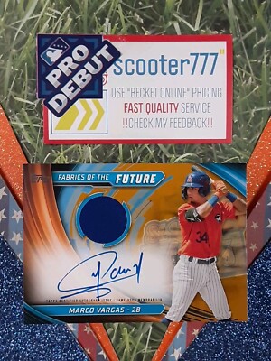 2024 Pro Debut FABRICS OF THE FUTURE~ MARCO VARGAS 《''GOLD'' RELIC AUTO》#/50~METS