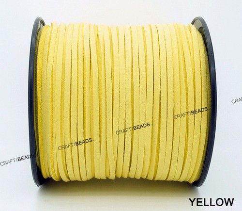 3mm x 1.5mm Faux Suede Cord Leather Lace Beading String Bracelet Necklace Making - Picture 9 of 63