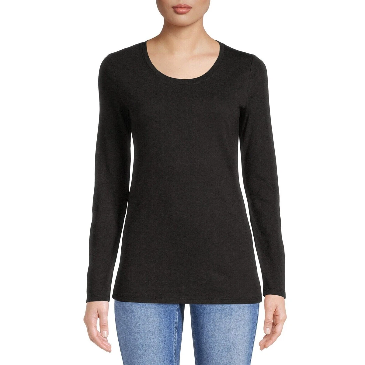 Black long top sleeve shirt juniors
