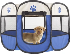 Pop-Up Pet Playpen - 26-Inch Indoor and Outdoor Dog Kennel with Carrying Bag - P