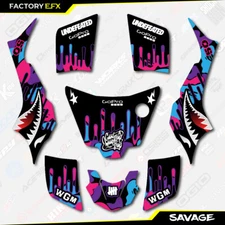 Nebula Savage Racing Graphics Kit fits Suzuki LT50 All Years ATV Decals LT 50 a