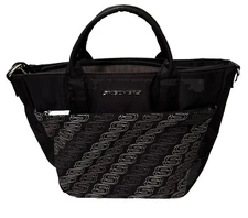 skechers black nylon shoulder purse convertible handbag $30 NEW 13x9x4"
