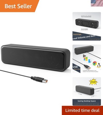 High-Quality USB Computer Speakers with Dynamic Drivers & Portable Design