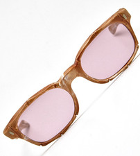 😎 vintage occhiali da sole FRIULANA tartaruga bamboo imitazione montatura 70s🕶