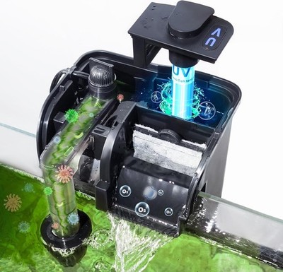 Tararium Clip-On Aquarium Filter mit UV-Licht - 600L/h für 40-150L Aquarium