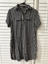 Mango Black & Cresm Striped Dress! Size Xl 🖤🤍 Best Offer Accepted!