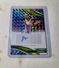 Marketplace image: 2025 Topps Chrome Qinwen Zheng Geometric auto 🔥 🔥 1/1 on eBay 🔥🔥 Tennis
