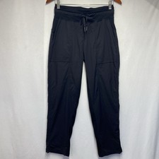 Lululemon Dance Studio Drawstring Crop 25" Athletic Pants Women Size 4 Black