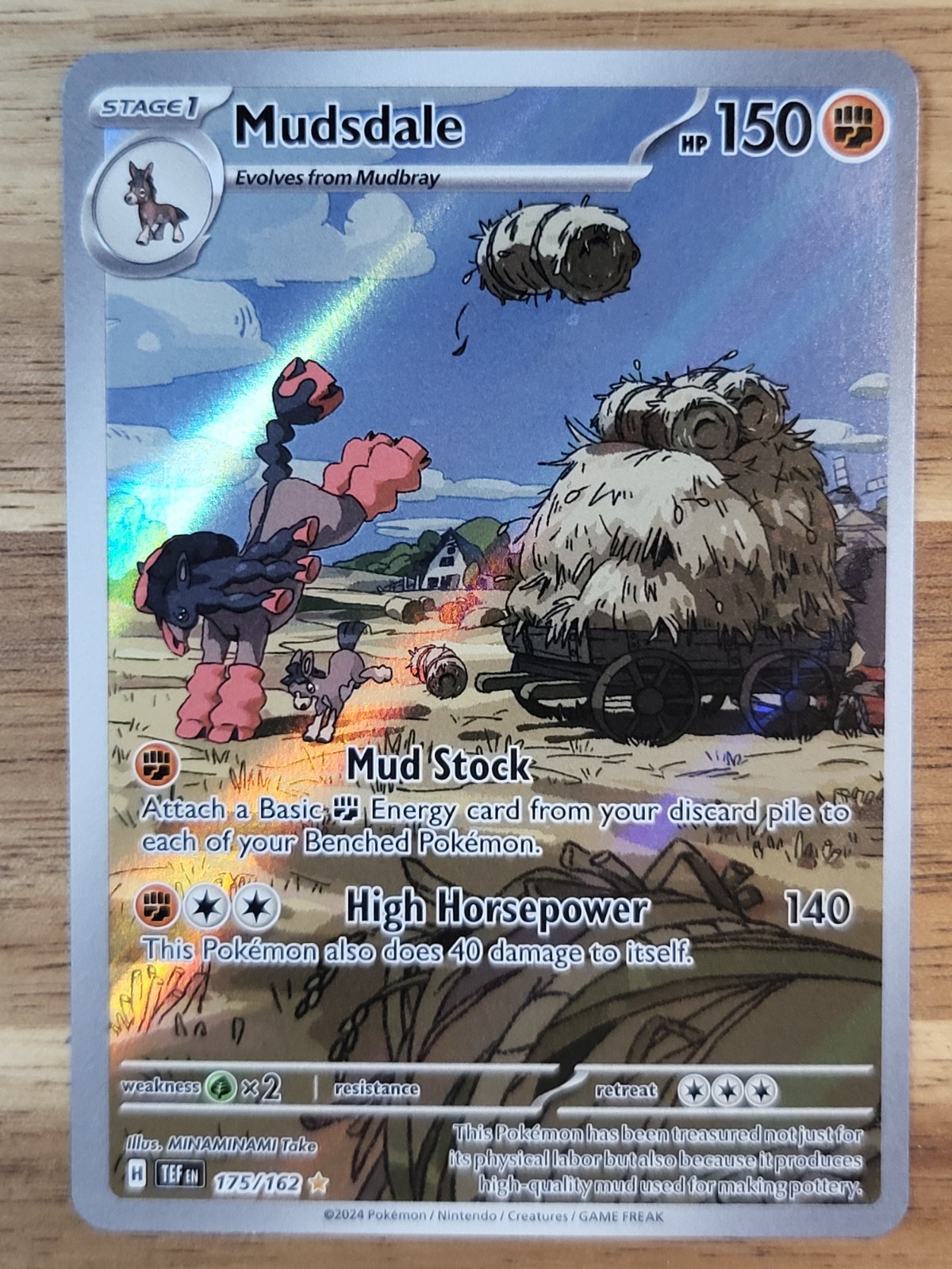 Pokémon TCG - S&V - Temporal Forces - Mudsdale 175/162 - Illustration Rare- NM