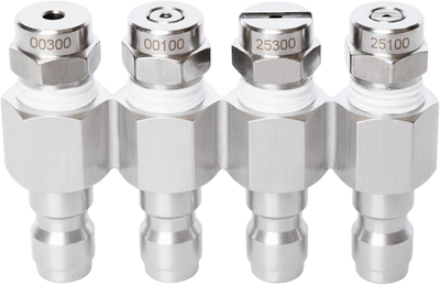 #ad 4 In 1 Pressure Washer Nozzle 2 3 GPM 4 Way Adjustable Rod Spray Soft Wash Nozz $38.41