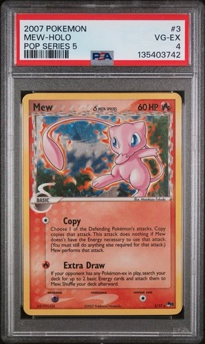 Mew Holo Corrected Back - 3/17 - POP Series Vintage Pokémon Card - PSA 4