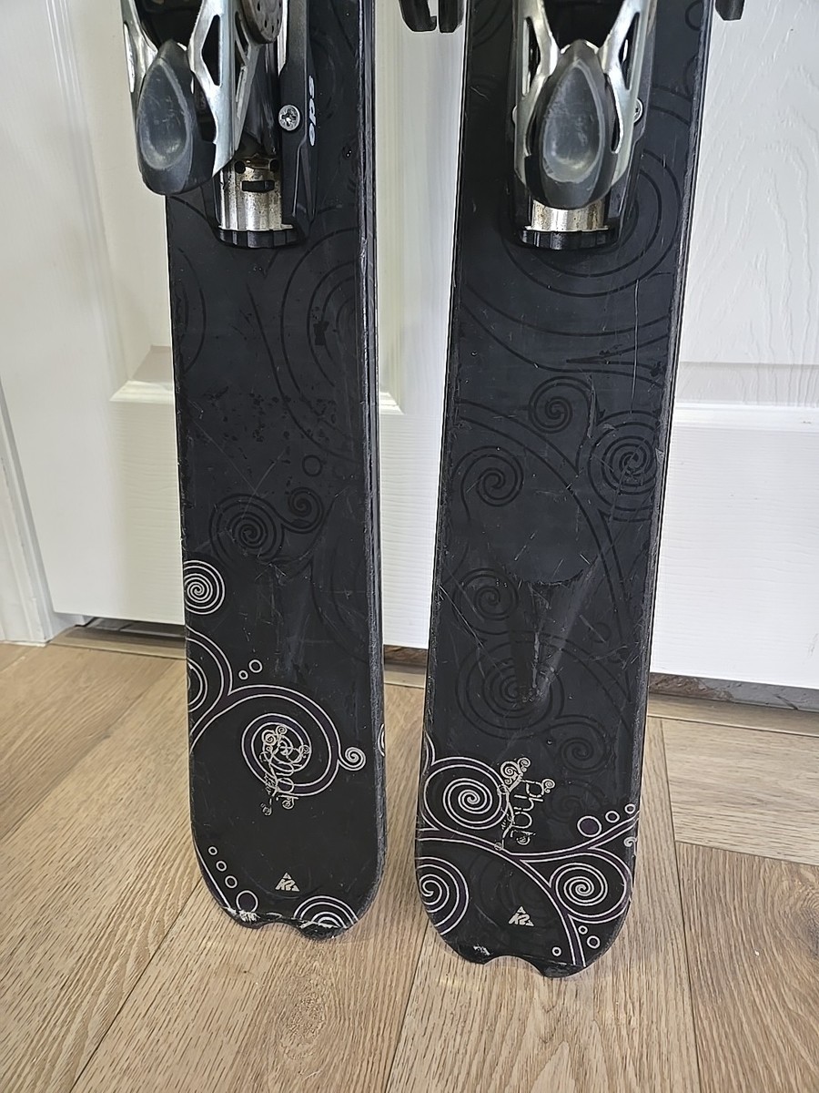 K2 T9 Phat Luv Snow Skis 146cm With Bindings | eBay