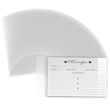 100 Pack Recipe Card Sleeves 4x6 Recipe Card Protectors, Waterproof and