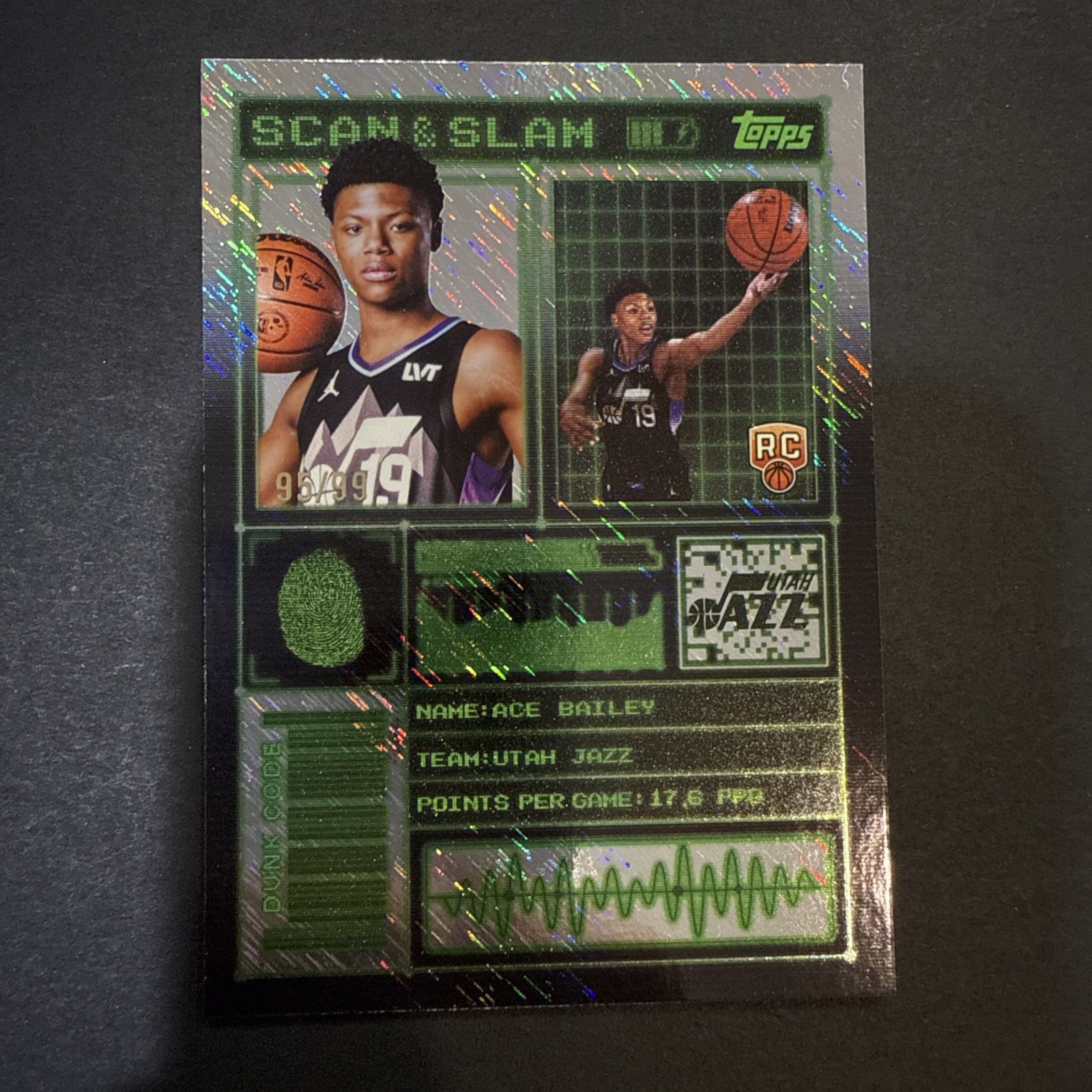 2025-26 Topps NBA Target Exclusive Ace Bailey RC Scan and Slam Jazz /99 SP