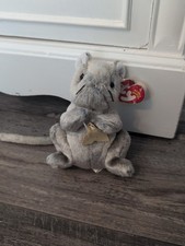 TY Beanie Baby Retired Cheddar The Mouse 2002 With Tags, Used Condition