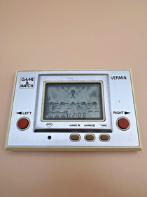 Vintage 1980 Nintendo Game & Watch Vermin MT-03 Silver Series Grade C Japan