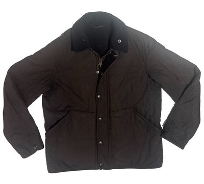 Barbour Effector Men M Brown Waxed Utility Jacket Fleece Lined Gorpcore