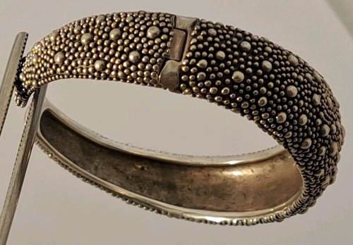 Michael Dawkins Sterling Silver STARRY NIGHT Hinged Cuff Bracelet 7" 43.5 grams - Picture 11 of 11