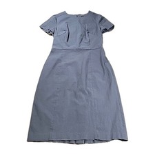 Banana Republic COTTON BLEND Shirt Dress Pockets GRAY SIZE 6 ZIPPERED