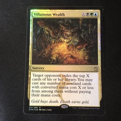 Villainous Wealth Foil  x1 Khans of Tarkir  Ex+ Condition see pics front back 