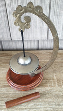 Vintage Buddhist Meditation Chime Prayer Mantra Brass Tingsha Gong with Mallet