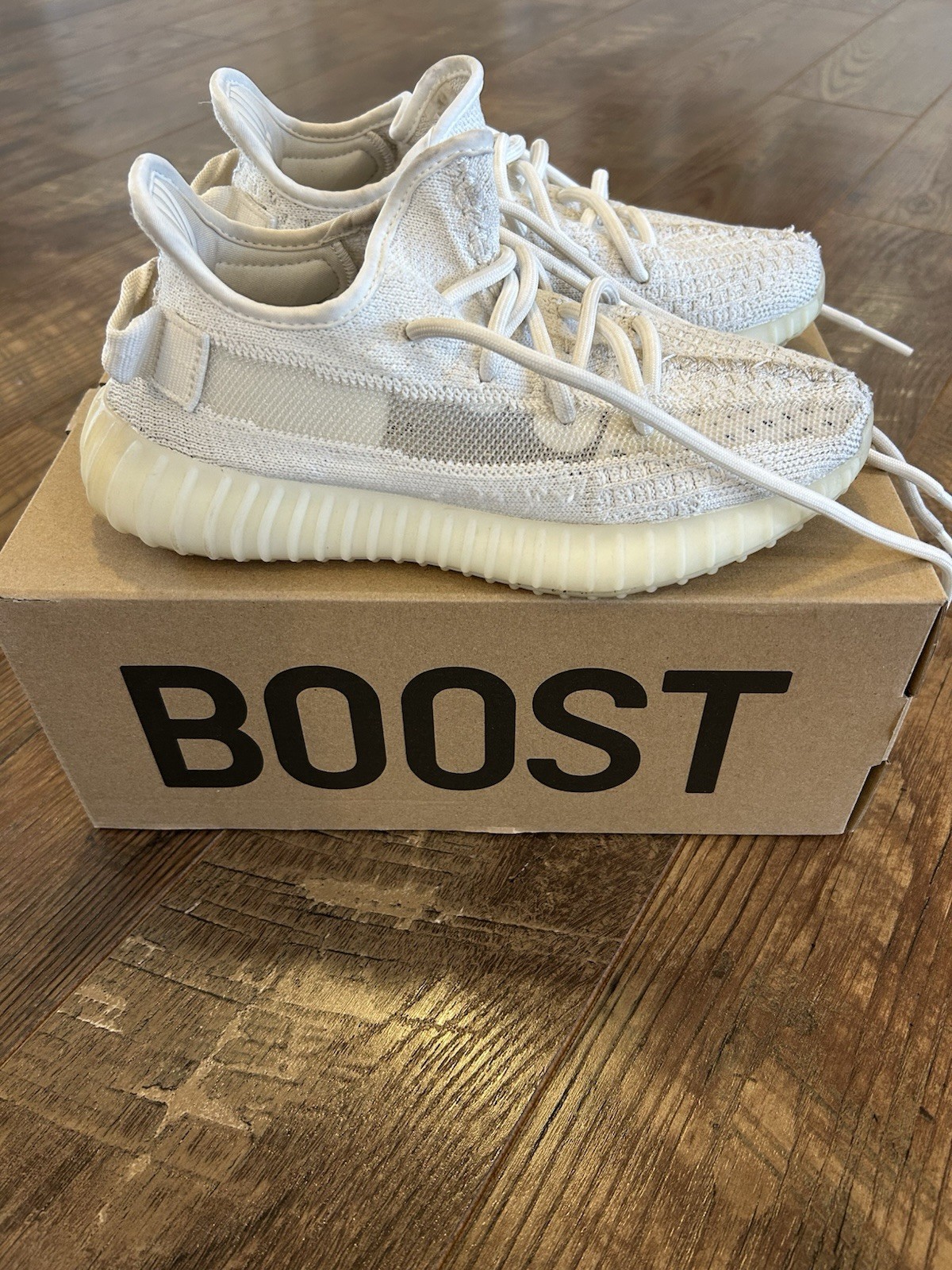 adidas Yeezy Boost 350 V2 Bone White Low Top Sneaker HQ6316 Men's Athletic Shoes