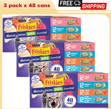 Friskies Seafood Chicken Pate Variety Pack Wet Cat Food 144ct 5.5oz