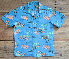 Vintage RETRO 90s Kids Shirt Medium 10 Run Zone Skateboard Alligator Handmade